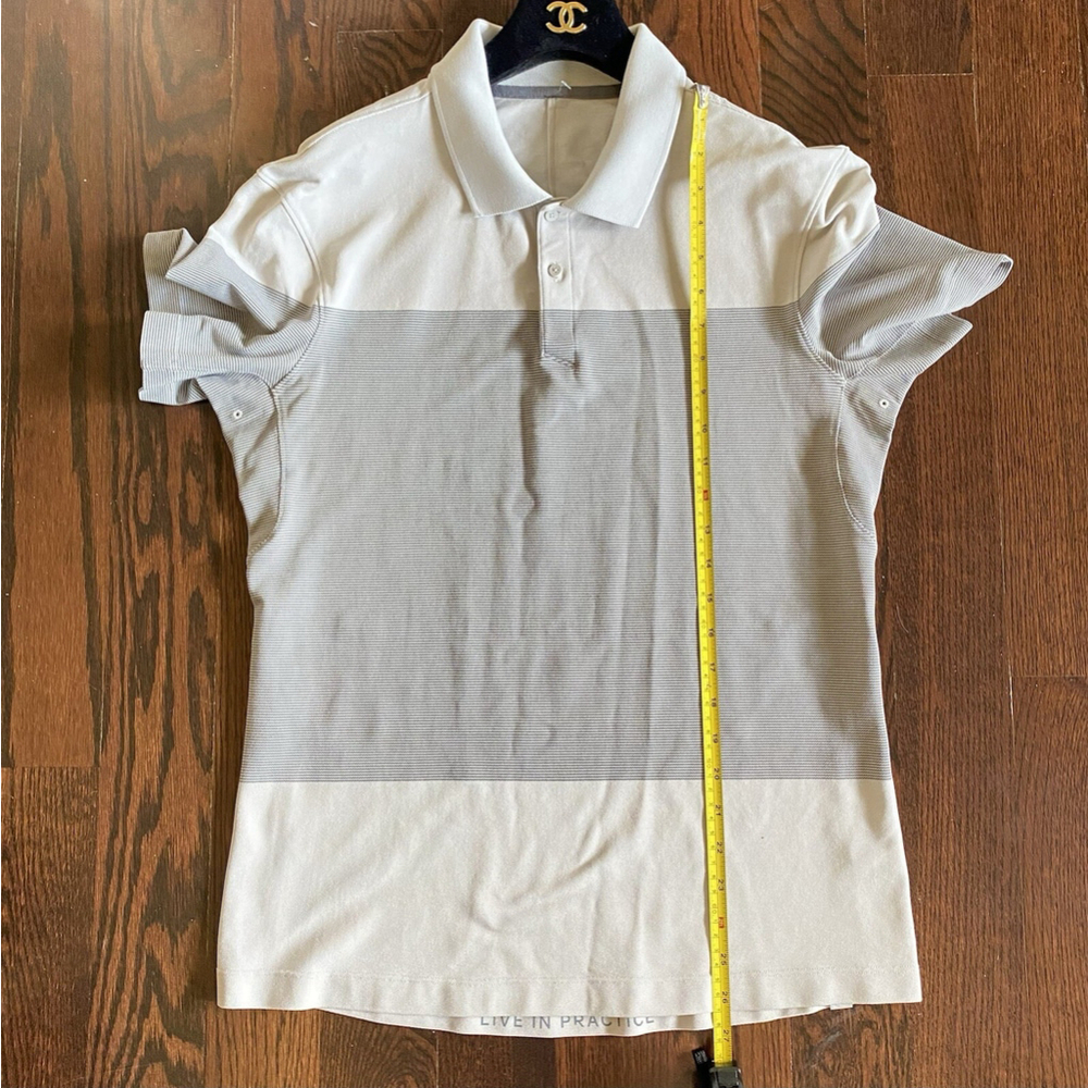 Lululemon Tech Pique Polo Shirt Live In Practice Golf Short Sleeve Mens Large M - Picture 12 of 14